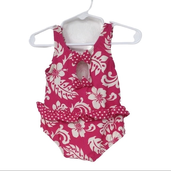 Children’s Place Hawaiian ruffle bottom swimsuit - Picture 3 of 15
